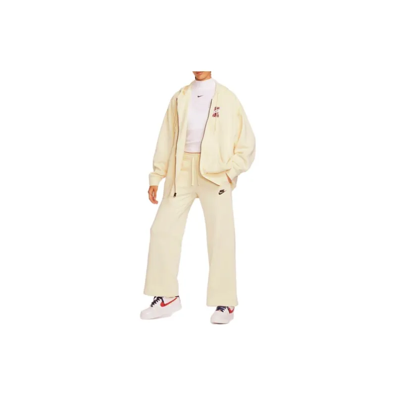 Nike Sportswear Essential Women's Fleece Jacket Beige-2