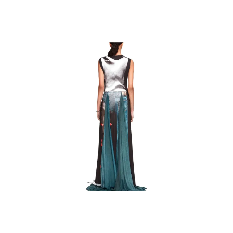 Jean Paul Gaultier X Y/Project X JPG Sleeveless Dresses Women's Black Blue-1