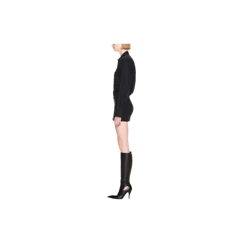 OFF WHITE Monogram Jacquard Twisted Mini Dress-3
