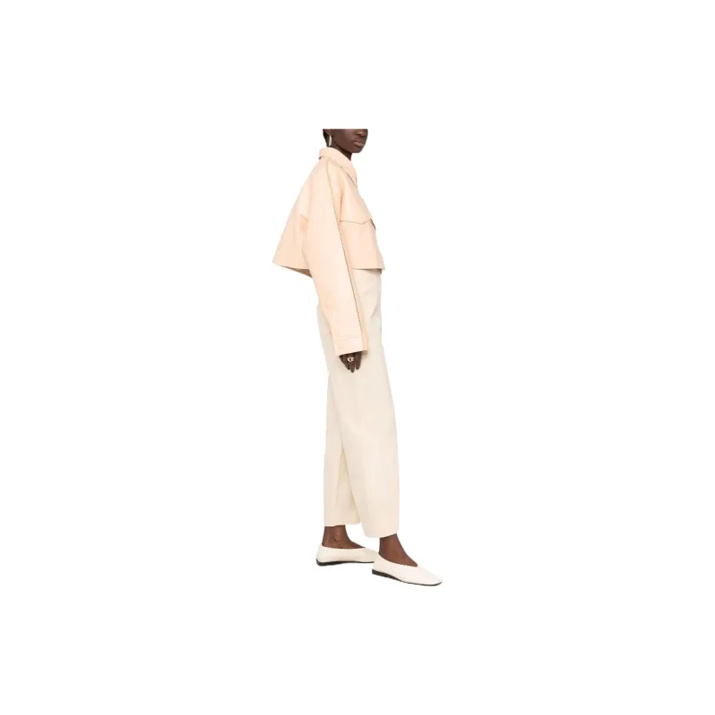 NANUSHKA Cropped Polished-finish Jacket-3