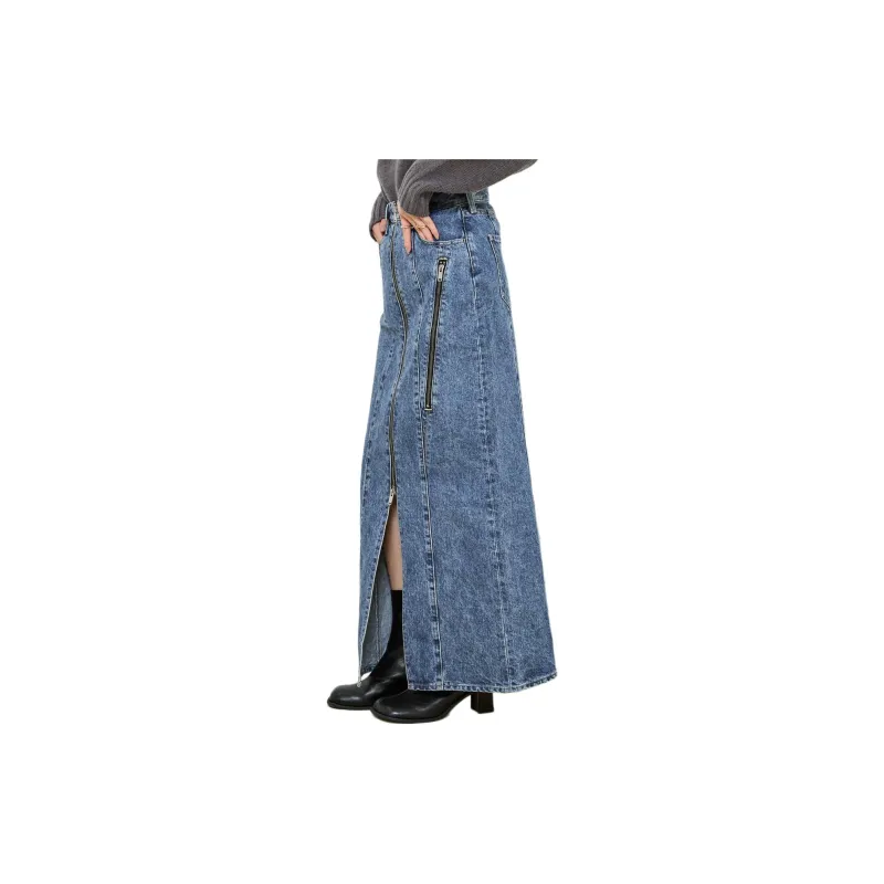 UNITED TOKYO Denim Long Skirts Women's Blue-3