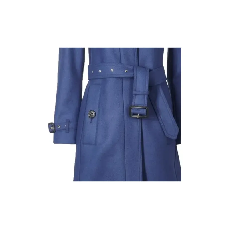 Burberry Coats Women's Blue-2