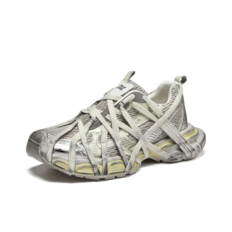 Kuding Abrasion Resistant Slip Resistant Low Top Chunky Sneakers Unisex-1