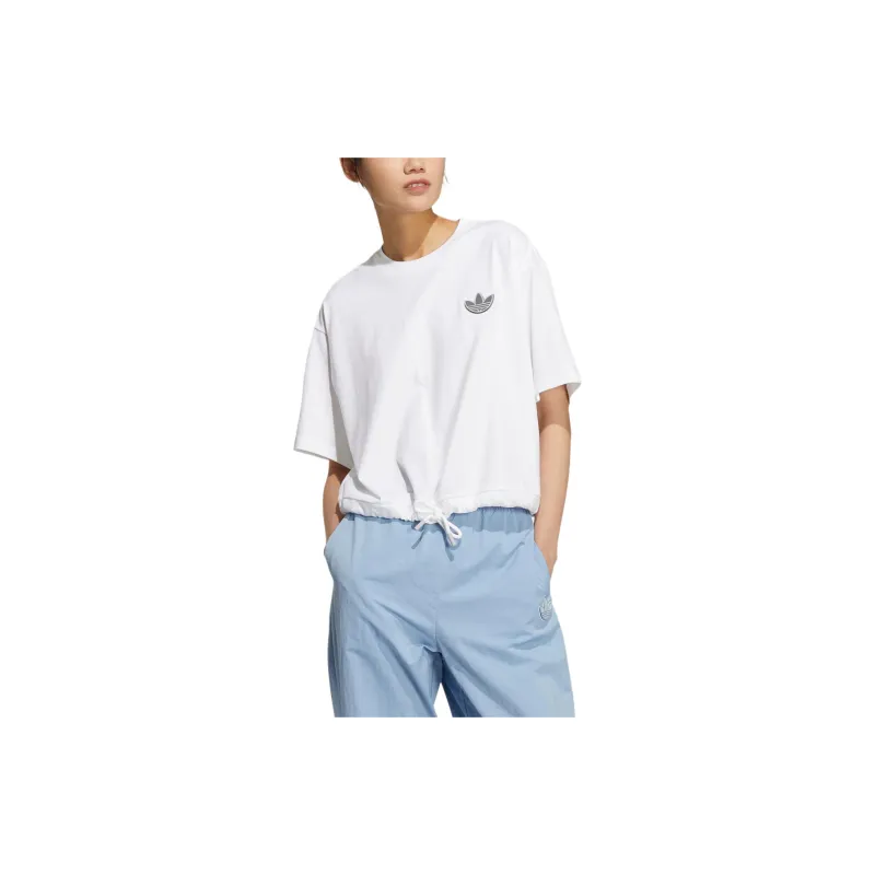 Adidas Originals Adicolor Crop Tops Women's White-1