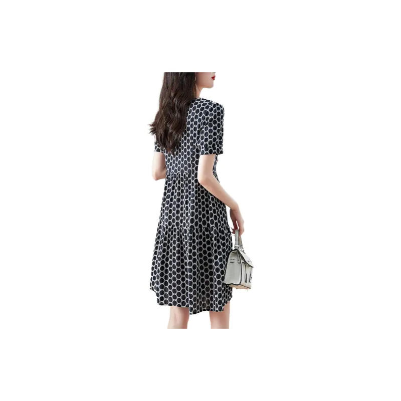 XWI Short Sleeved Dress Women's Navy Blue-4