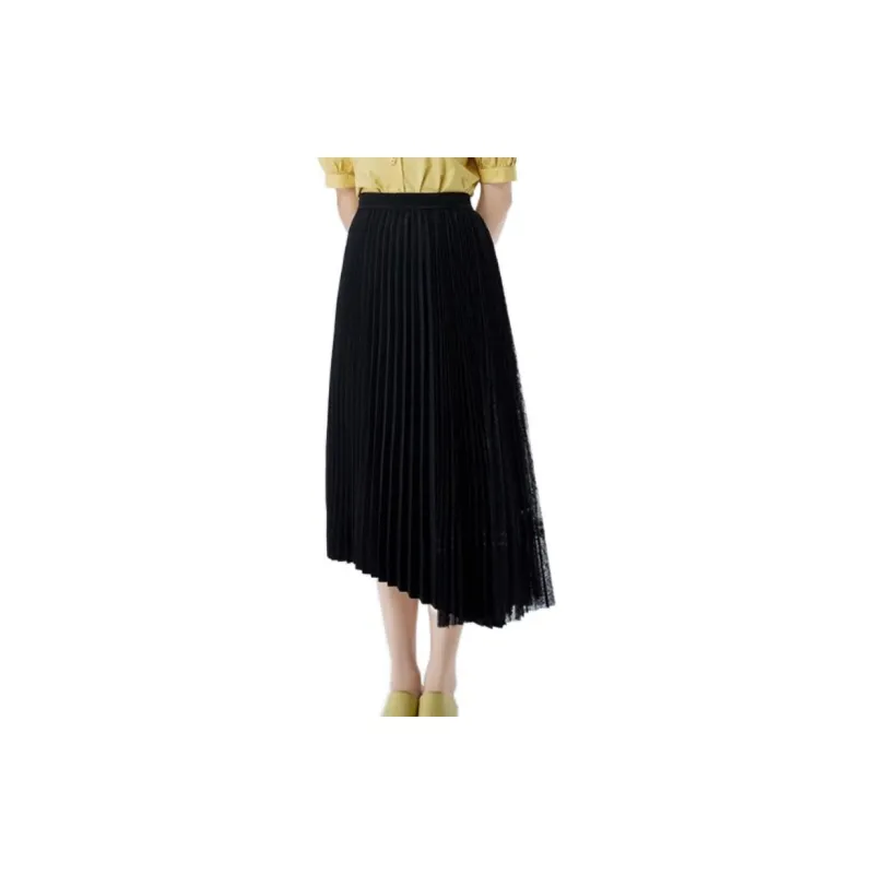 MEIYANG Casual Long Skirts Women's Black-2
