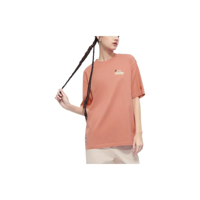 FILA FUSION SS24 Drop Shoulder Sleeve T Shirt Women's Wheat Orange-3