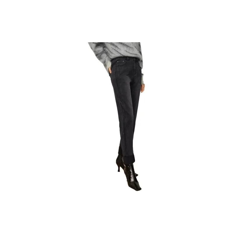 JZ. ANNAKRO Jeans Women's Plain Black-2