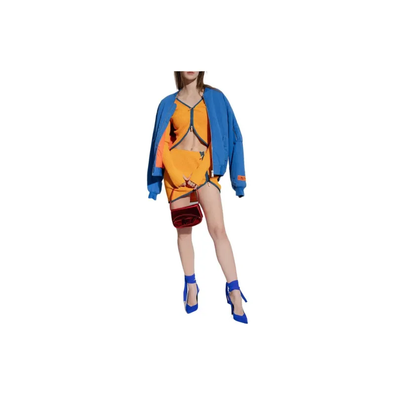 DIESEL Casual Short Skirts Women's Orange-1