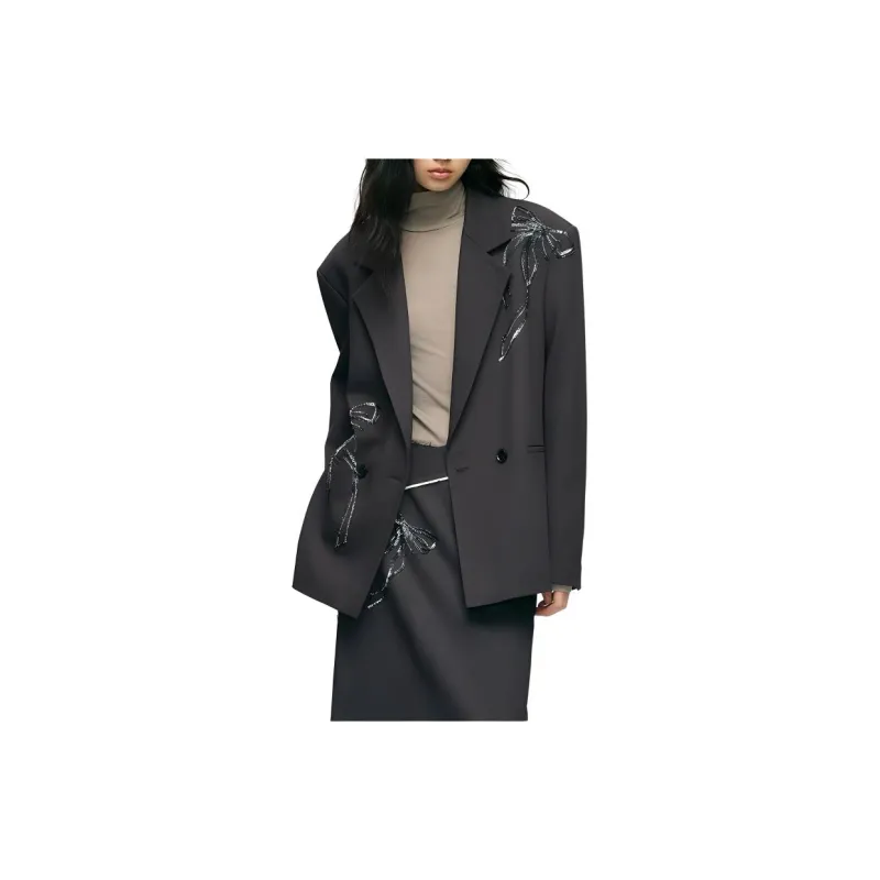 YOEYYOU Business Suit Women's Deep Sea Blue-2