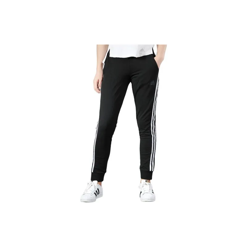 Adidas Essential Knitted Sports Pants Women's Black-5