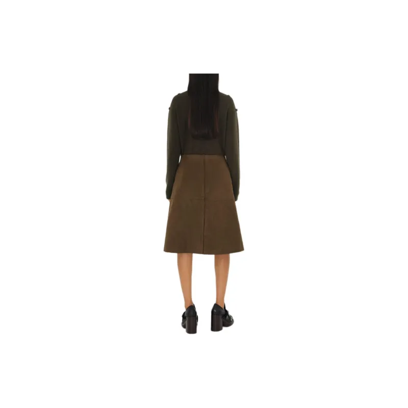 Burberry A Line High Waist Skirt-2