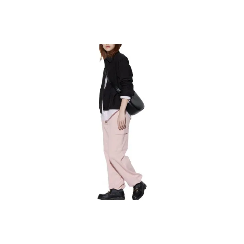 UNIQLO Cargo Pants Women's Pastel Pink-2