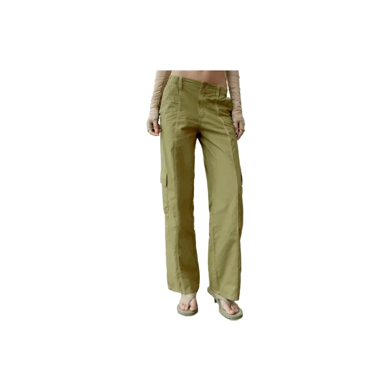 ZARA Cargo Pants Women's Olive Green-4