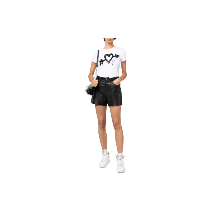 PHILIPP PLEIN Crystal embellished Logo T shirt-1