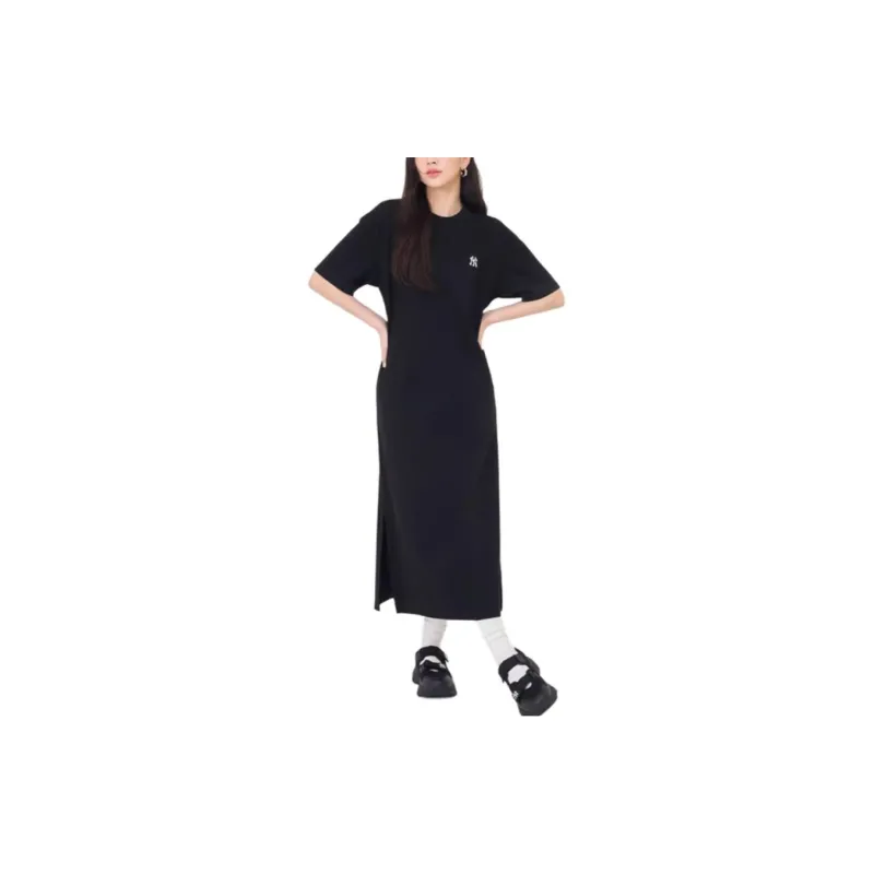 MLB Short Sleeved Dresses Women's Black-6
