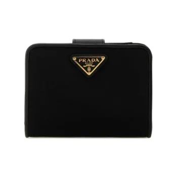 PRADA Nylon Wallet Small Size Women's Black