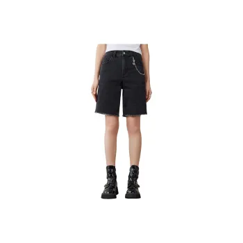 A21 Denim Shorts Women's Black Gray
