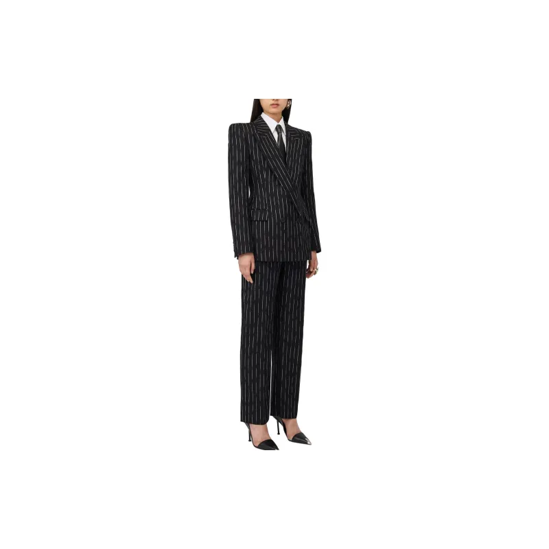 Alexander McQueen Double Breasted Striped Blazer-3