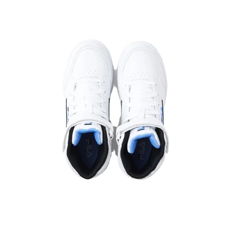 FILA KIDS BBN 92 Anti Slip Wear Resistant Mid Top Kids' Skateboarding Shoes Blue White Teenagers-3