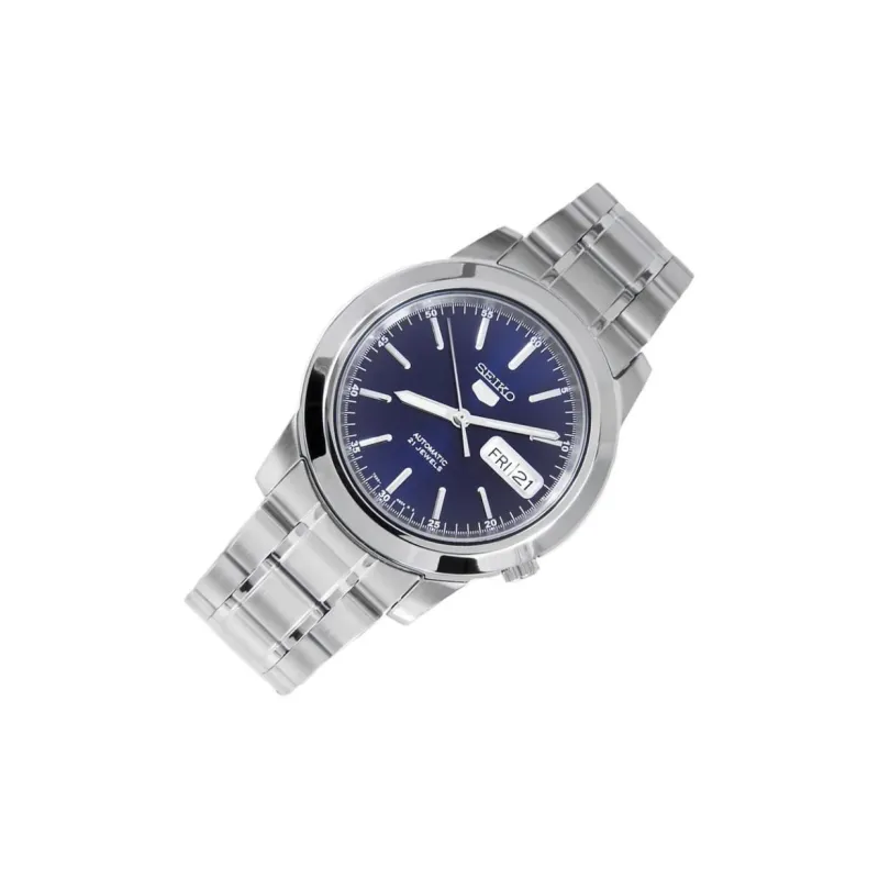SEIKO Automatic Mechanical Movement Stainless Steel Strap Watch Men's Watches Blue Dial-3