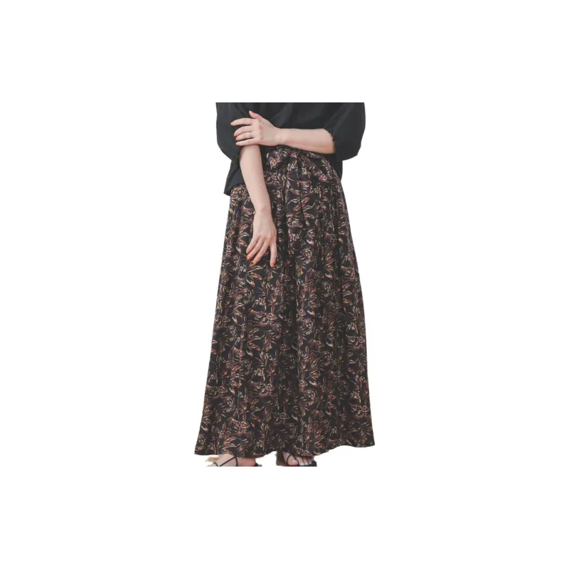 Beams Casual Long Skirts Women's Brown-3