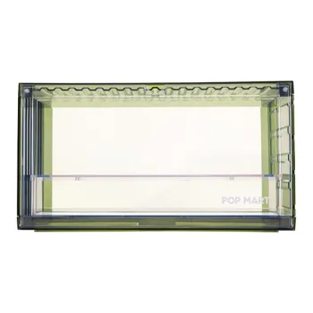 POP MART Interlocking Display Case Model Accessories HD Transparent Green