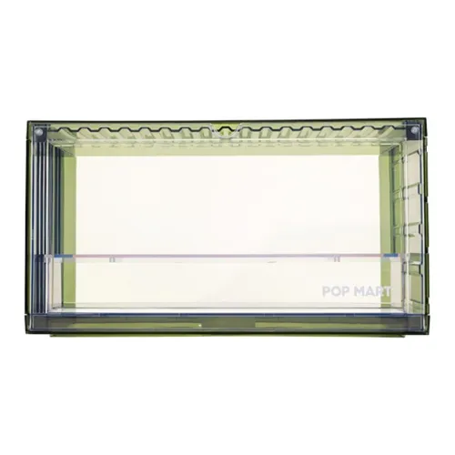 POP MART Interlocking Display Case Model Accessories HD Transparent Green
