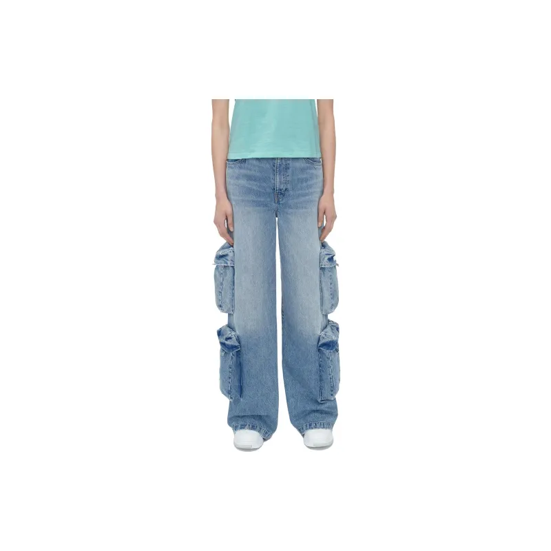 AMIRI Baggy Cargo Jeans 'Vintage Light Blue'-2