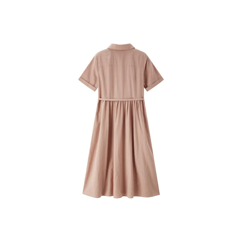 UNIQLO Short Sleeved Dresses Women's Pastel Pink-1