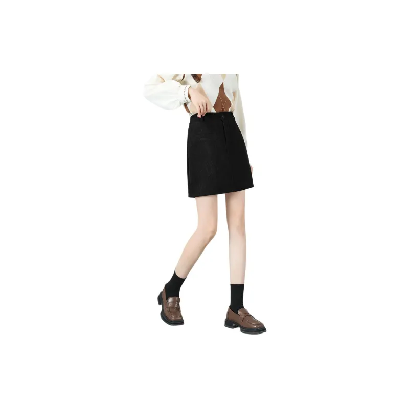 TERRE BLEUE Casual Short Skirts Women's Black-3