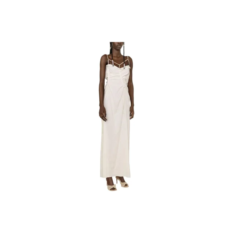 Jacquemus Gathered Long Lingerie Dress-2