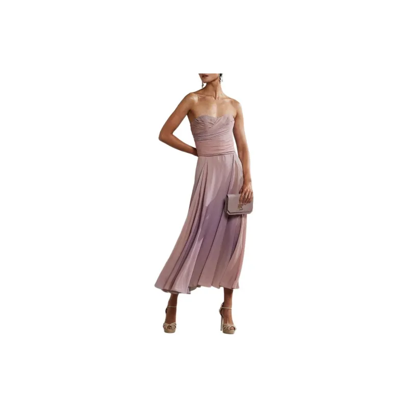 Ralph Lauren Collection SS24 Sleeveless Dress Women's Light Purple-3