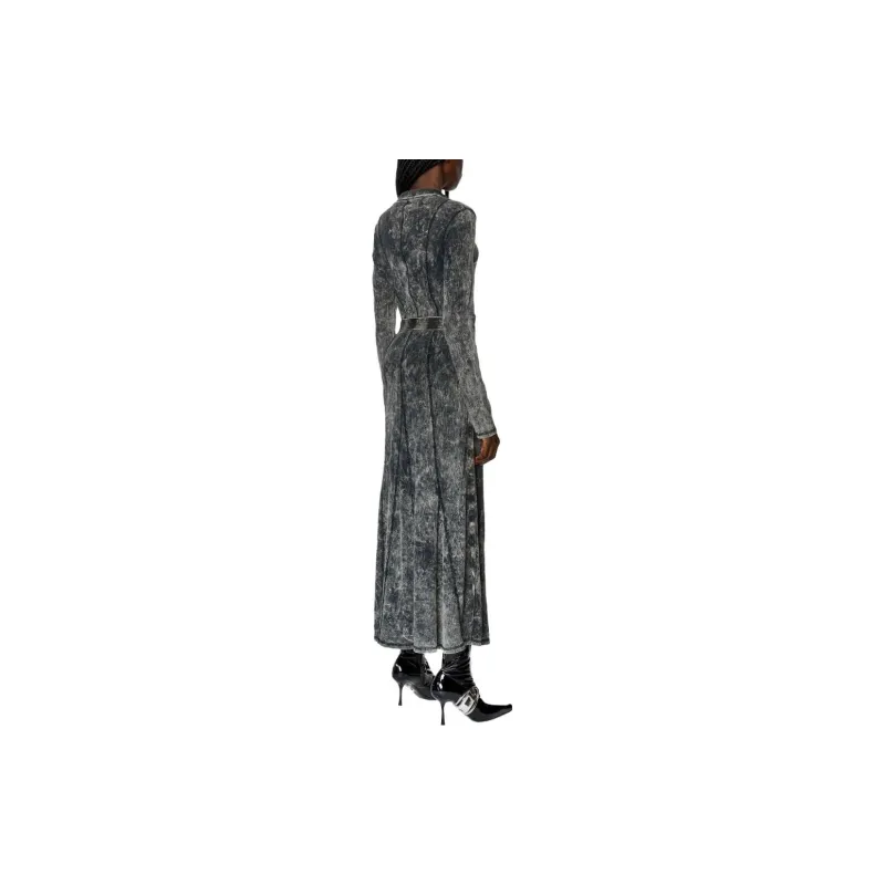 DIESEL Long-Sleeved Dresses Women's Dusty Gray-2