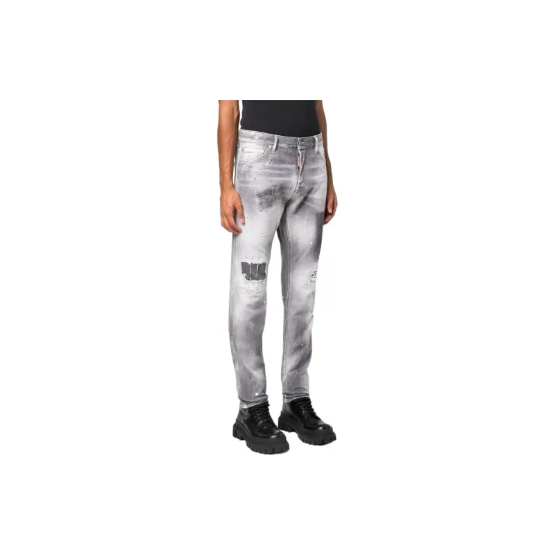 DSQUARED2 Paint splatter Detail Slim Jeans-4