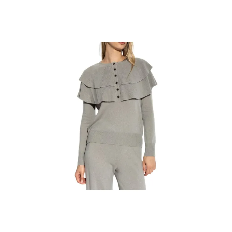 Lisa Yang Ruffled Button Knitwear-1