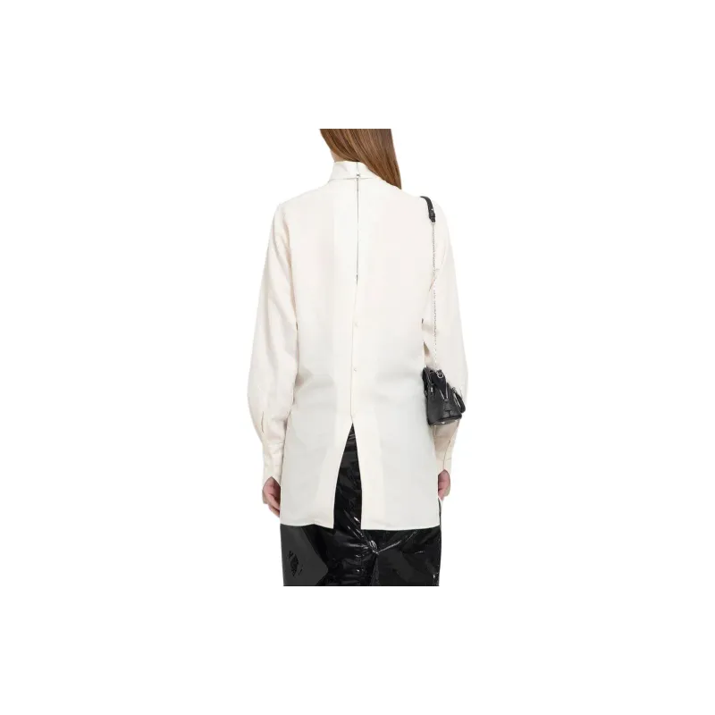 Maison Margiela Invitation Graphic Printed Bow Detailed Shirt-2
