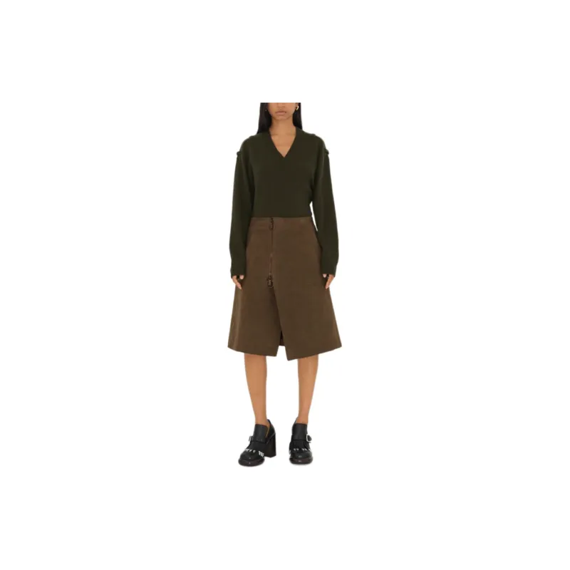 Burberry A Line High Waist Skirt-1