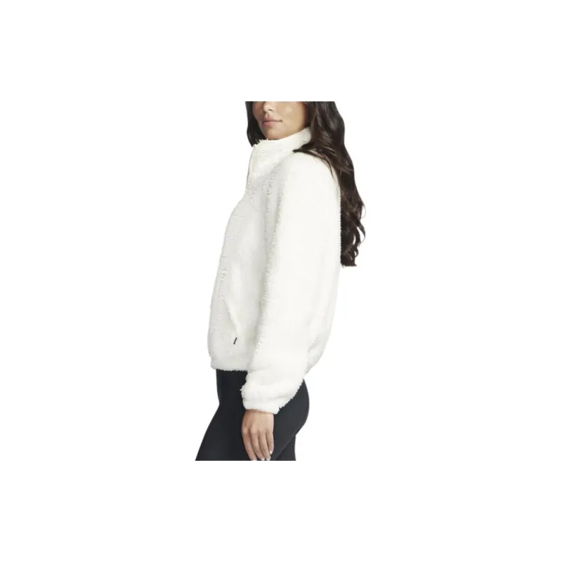 Skechers GO SNUGGLE Velvet-feel Coat Women's Ecru-3