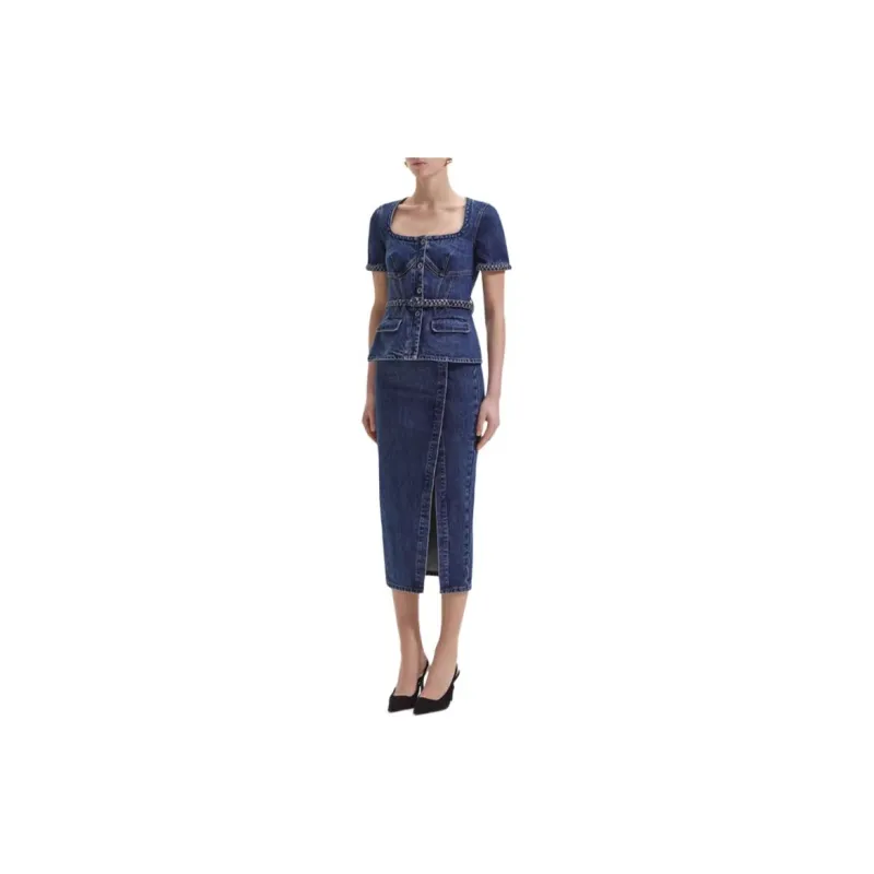 Self portrait Two Piece Denim Suit-3
