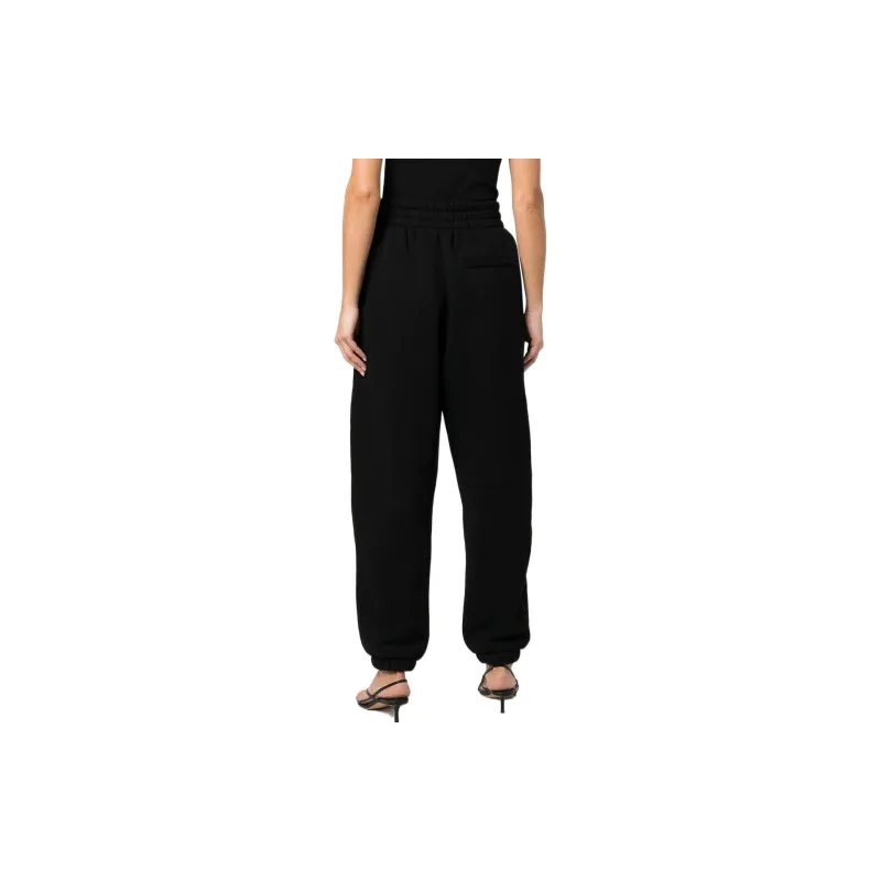 T By Alexander Wang Essential Puff Logo Structured Terry Sweatpants Black-2