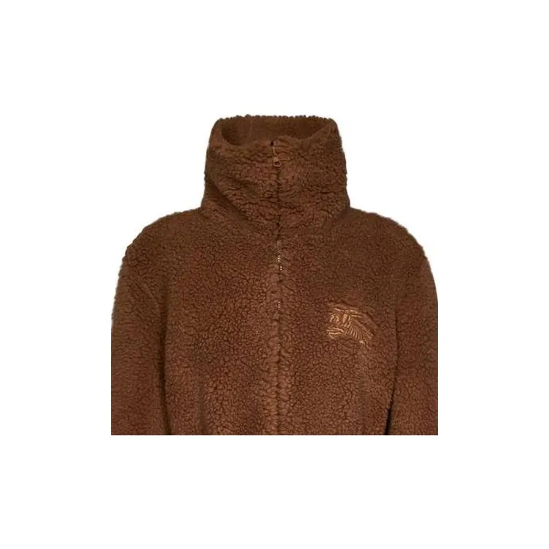 Burberry Belted Fleece Coat Dusty Carmel-2