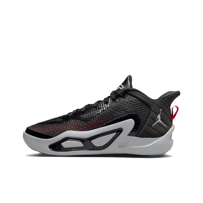 Jordan Tatum 1 'Old School' Abrasion Resistant Low Top Children's Basketball Shoes Black Gray Teenagers-0