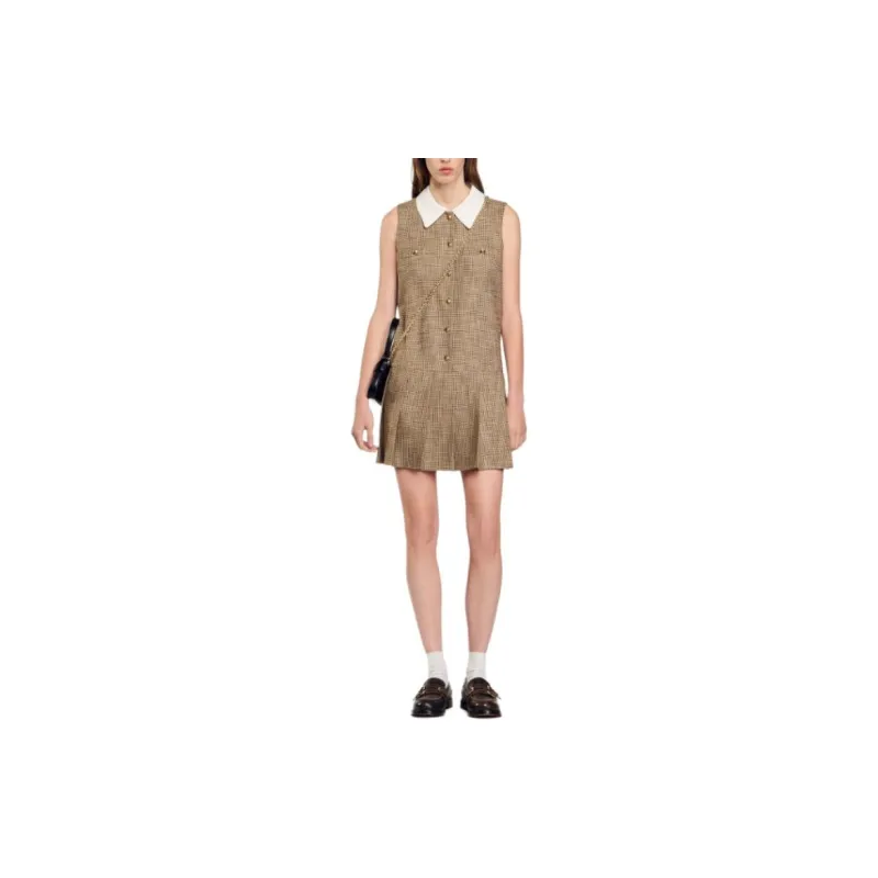 Sandro Houndstooth pattern Mini Dress-1