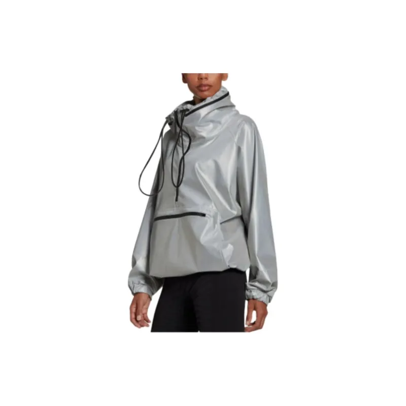Adidas Stella McCartney EARTH PROTECTOR PULL ON JACKET Sweatshirt Women's Silver-3