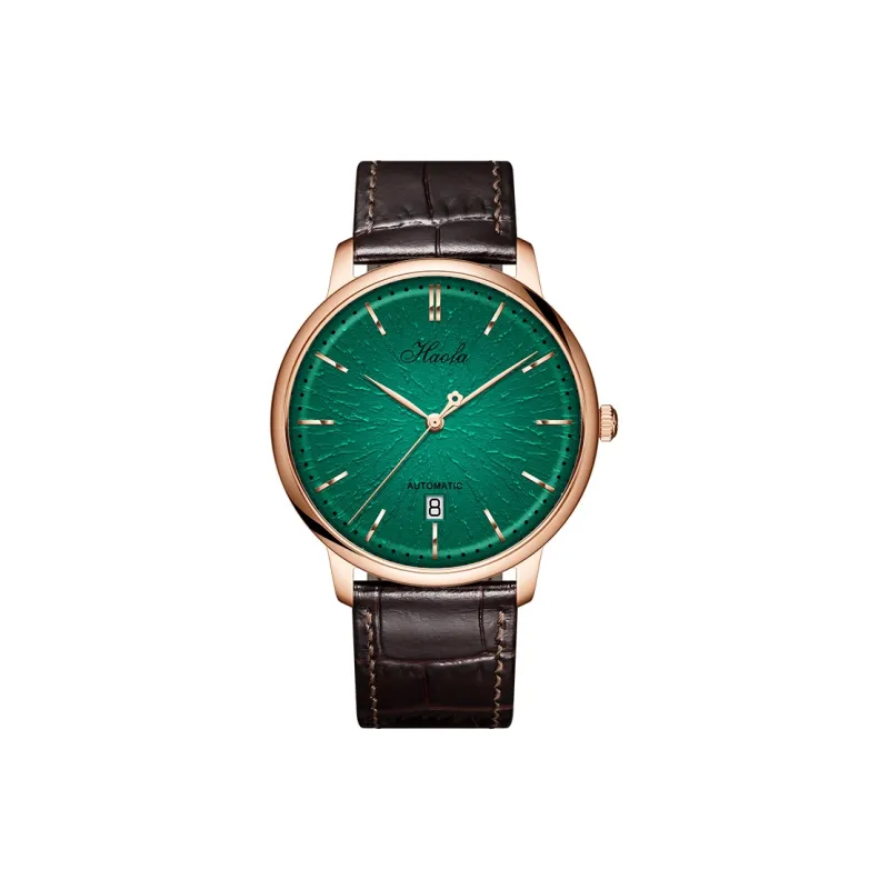 HaofaTourbillon 1608 Automatic Mechanical Movement Watch Men's Watches Orange Watch Dial-4