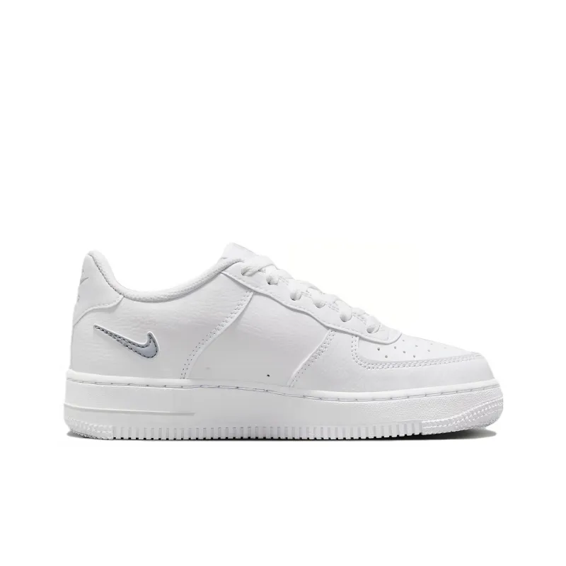 Nike Air Force 1 GS Cut Out Swoosh - White Photon Dust-1
