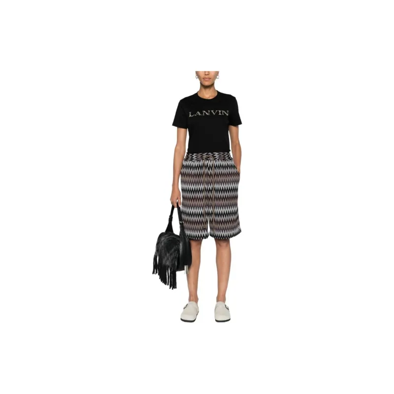 Lanvin Logo Embellished Crewneck T Shirt-1