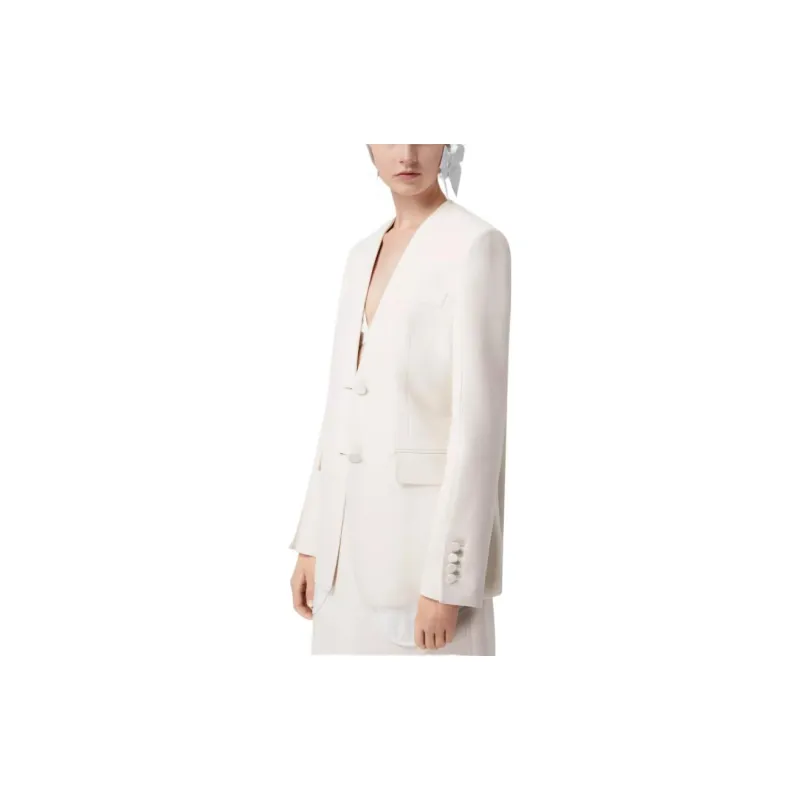 Burberry FW22 Business Suits Coats Women's White-3