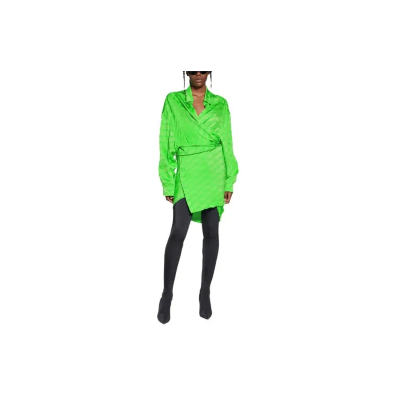 Balenciaga Bb Monogram Wrap Dress-2